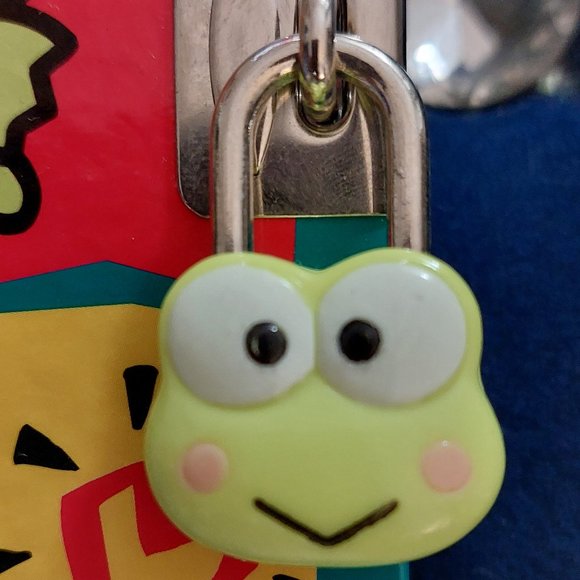 Rare Vintage Discontinued Sanrio Keroppi Notepad Notebook Diary WITH LOCK LOST K - Picture 2 of 3